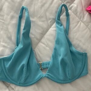 Hollister Ribbed Blue Bikini Top